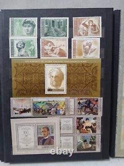 Collection d'albums de blocs de timbres de l'URSS, de la Russie et de l'ère soviétique - Thème philatélique Art