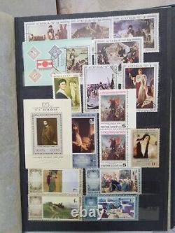 Collection d'albums de blocs de timbres de l'URSS, de la Russie et de l'ère soviétique - Thème philatélique Art