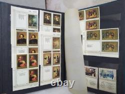 Collection d'albums de blocs de timbres de l'URSS, de la Russie et de l'ère soviétique - Thème philatélique Art