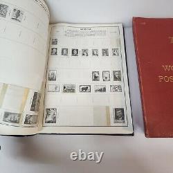 Collection d'albums de timbres Vintage Ambassador avec des timbres de la Seconde Guerre mondiale à l'intérieur Lot de 2 albums