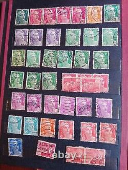 Collection d'albums de timbres de grande valeur de France Vtg Stockbook Sower Sage Merson Bob