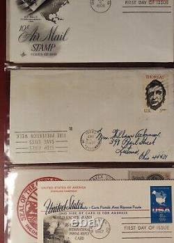 Collection d'albums de timbres de premiers jours couverts 1967-68 Erreur de timbre cachet de la poste Mavex à Navex