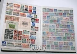 Collection d'albums de timbres semi-postaux et aériens de Suisse de 1500 timbres utilisés en Europe en condition très fine.