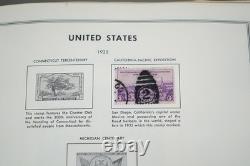 Collection de 1000+ timbres neufs et oblitérés des États-Unis 1893-1989 stockée dans un album Harris