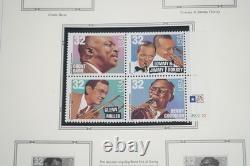 Collection de 125 timbres, 10 feuillets et 1 livret dans un album White Ace, États-Unis 1996-1997