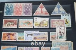 Collection de 1700+ timbres neufs et utilisés des colonies françaises et du Moyen-Orient
