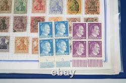 Collection de 2 400+ timbres d'Allemagne neufs et utilisés rangés dans un album