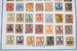 Collection de 2 400+ timbres d'Allemagne neufs et utilisés rangés dans un album