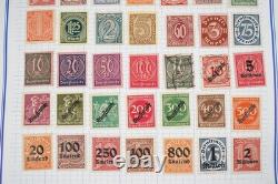 Collection de 2 400+ timbres d'Allemagne neufs et utilisés rangés dans un album