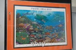 Collection de 60 panneaux de timbres commémoratifs MNH US 2004-2006 dans un album