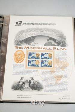 Collection de 66 panneaux commémoratifs des États-Unis 1997-1999 en album