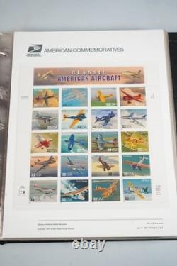 Collection de 66 panneaux commémoratifs des États-Unis 1997-1999 en album