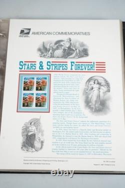Collection de 66 panneaux commémoratifs des États-Unis 1997-1999 en album