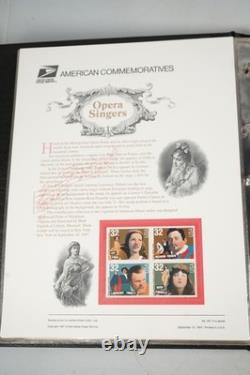 Collection de 66 panneaux commémoratifs des États-Unis 1997-1999 en album