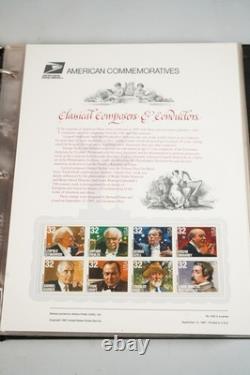 Collection de 66 panneaux commémoratifs des États-Unis 1997-1999 en album