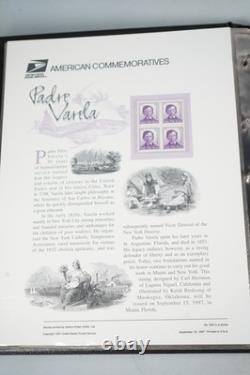 Collection de 66 panneaux commémoratifs des États-Unis 1997-1999 en album