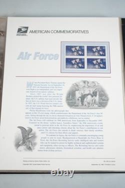 Collection de 66 panneaux commémoratifs des États-Unis 1997-1999 en album