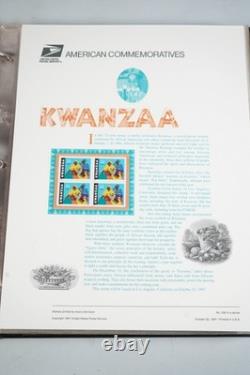 Collection de 66 panneaux commémoratifs des États-Unis 1997-1999 en album