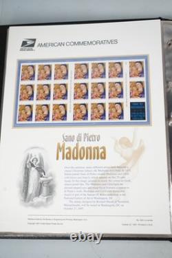 Collection de 66 panneaux commémoratifs des États-Unis 1997-1999 en album