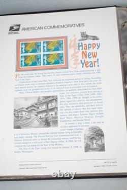 Collection de 66 panneaux commémoratifs des États-Unis 1997-1999 en album