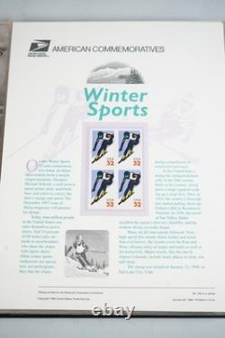 Collection de 66 panneaux commémoratifs des États-Unis 1997-1999 en album
