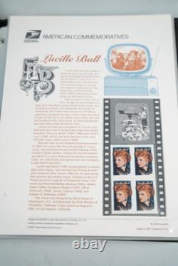 Collection de 70 panneaux de timbres Us 2001-2003, tous MNH, conservés dans un album White Ace