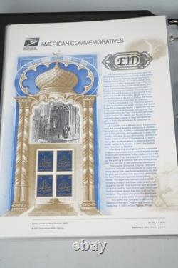 Collection de 70 panneaux de timbres Us 2001-2003, tous MNH, conservés dans un album White Ace