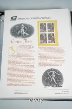 Collection de 70 panneaux de timbres Us 2001-2003, tous MNH, conservés dans un album White Ace