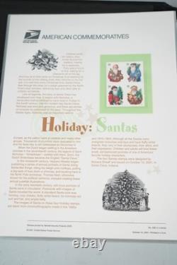 Collection de 70 panneaux de timbres Us 2001-2003, tous MNH, conservés dans un album White Ace