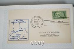 Collection de 95+ couvertures de premier voyage HPO des États-Unis 1949-1959 stockées dans un album