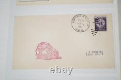 Collection de 95+ couvertures de premier voyage HPO des États-Unis 1949-1959 stockées dans un album