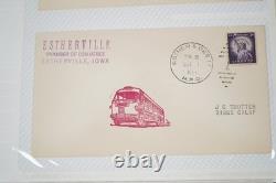 Collection de 95+ couvertures de premier voyage HPO des États-Unis 1949-1959 stockées dans un album