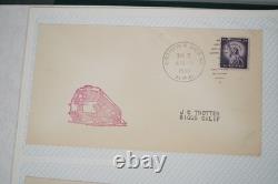 Collection de 95+ couvertures de premier voyage HPO des États-Unis 1949-1959 stockées dans un album