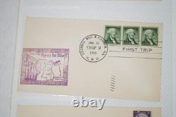 Collection de 95+ couvertures de premier voyage HPO des États-Unis 1949-1959 stockées dans un album