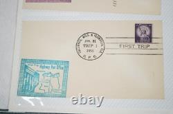 Collection de 95+ couvertures de premier voyage HPO des États-Unis 1949-1959 stockées dans un album