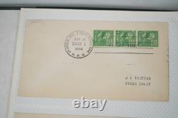 Collection de 95+ couvertures de premier voyage HPO des États-Unis 1949-1959 stockées dans un album