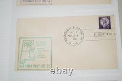 Collection de 95+ couvertures de premier voyage HPO des États-Unis 1949-1959 stockées dans un album