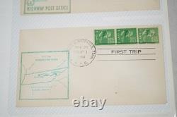 Collection de 95+ couvertures de premier voyage HPO des États-Unis 1949-1959 stockées dans un album
