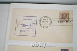 Collection de 95+ couvertures de premier voyage HPO des États-Unis 1949-1959 stockées dans un album