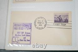 Collection de 95+ couvertures de premier voyage HPO des États-Unis 1949-1959 stockées dans un album