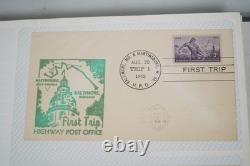 Collection de 95+ couvertures de premier voyage HPO des États-Unis 1949-1959 stockées dans un album