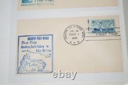 Collection de 95+ couvertures de premier voyage HPO des États-Unis 1949-1959 stockées dans un album