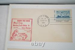 Collection de 95+ couvertures de premier voyage HPO des États-Unis 1949-1959 stockées dans un album