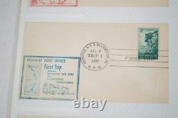Collection de 95+ couvertures de premier voyage HPO des États-Unis 1949-1959 stockées dans un album