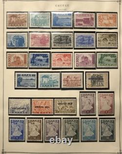 Collection de Grèce avec des timbres en quantité sur les pages d'album international Scott, plus de 1750,00 $ Cat