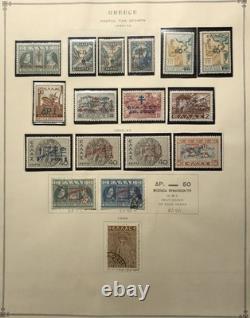Collection de Grèce avec des timbres en quantité sur les pages d'album international Scott, plus de 1750,00 $ Cat