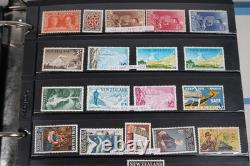 Collection de Nouvelle-Zélande de plus de 1 500 timbres neufs et usagés stockés dans un album