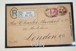 Collection de Papeterie du Maroc Britannique de 27 Cartes Postales / Enveloppes dans un Album Scott