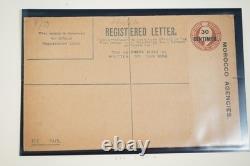 Collection de Papeterie du Maroc Britannique de 27 Cartes Postales / Enveloppes dans un Album Scott