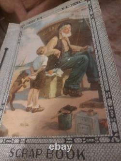 Collection de Timbres Boutique Mondiale dans un Album Vintage Plus Fait Main. Véritable Bijou